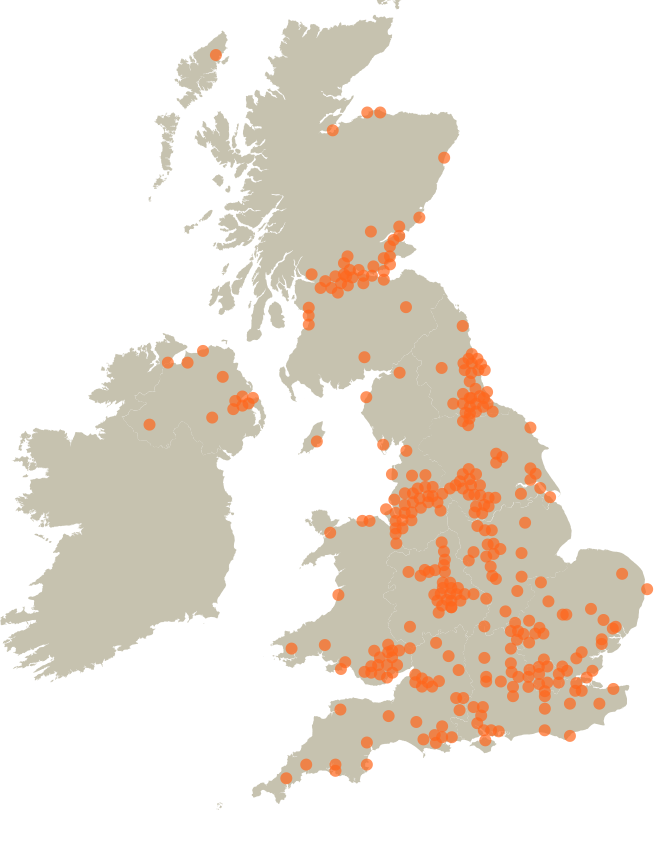 Map with Reserve Unit Centres